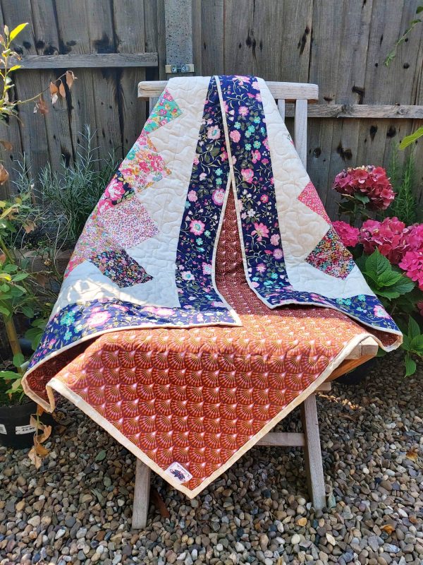 Handmade quilt Floral hopscotch design full