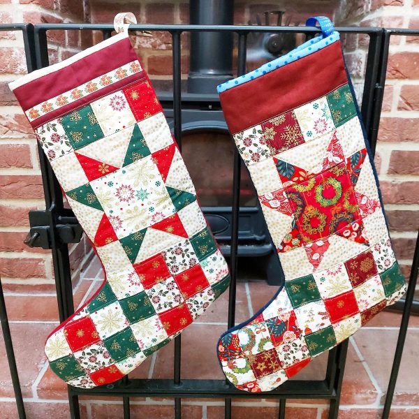 Handmade Christmas Stockings front full stocking 5 and 4