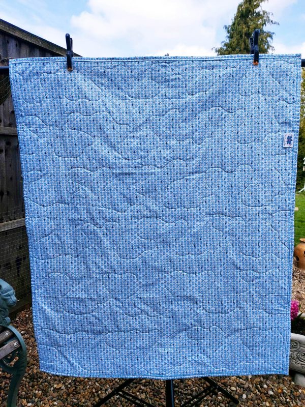 Handmade quilt Disappearing mermaids design full back